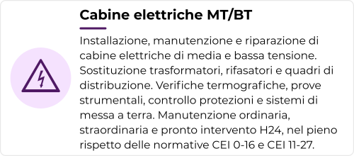 impianti tecnologici - Cabine elettriche MT/BT