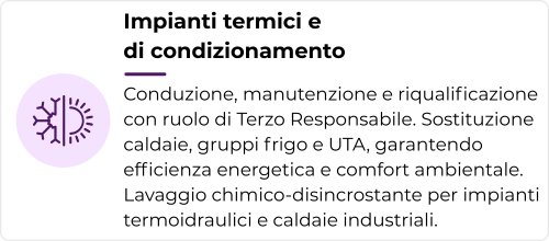 impianti tecnologici - Impianti termici e di condizionamento