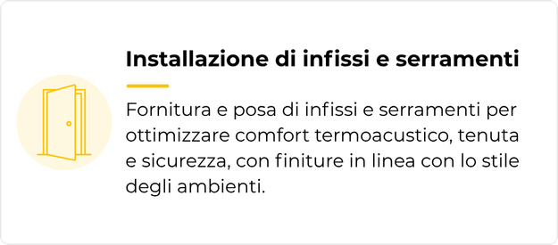 restyling di immobili - Installazione di infissi e serramenti